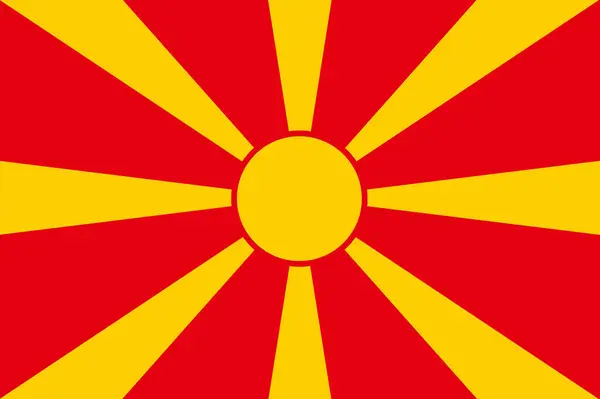National Flag Macedonia — Stock Photo, Image