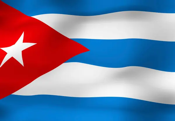 Kubas Nationella Flagga — Stockfoto