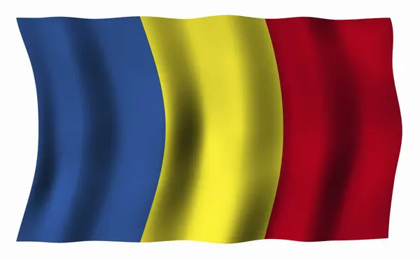 Bandiera Romania Sfondo Bianco Bandiera Nazionale Della Romania Giornata Nazionale — Foto Stock