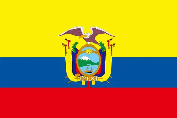 Nationale Vlag Van Ecuador — Stockfoto