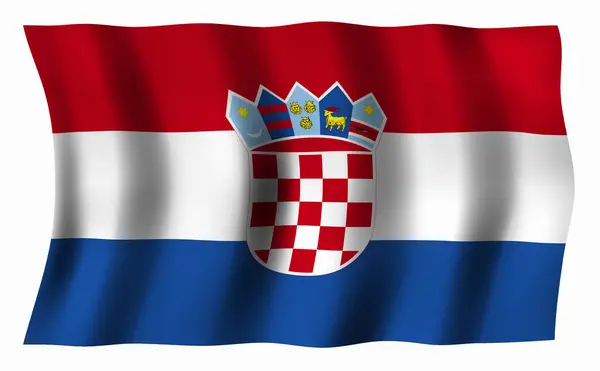Hırvatistan Bayrağı — Stok fotoğraf