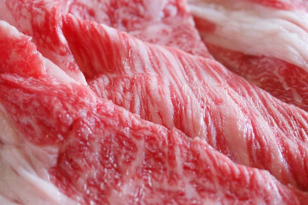 Bifes Carne Vermelha Frescos Crus Fundo Close — Fotografia de Stock