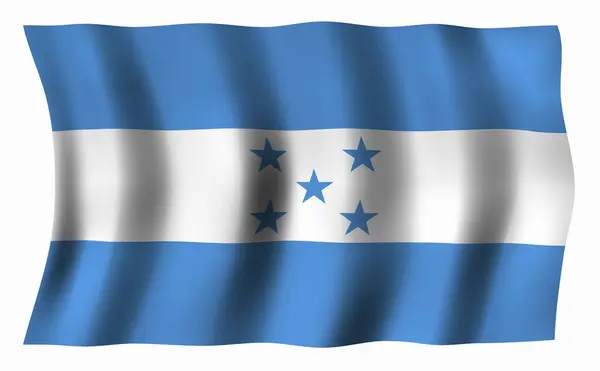 Vlajka Hondurasu Ikona Izolované Bílém Pozadí — Stock fotografie