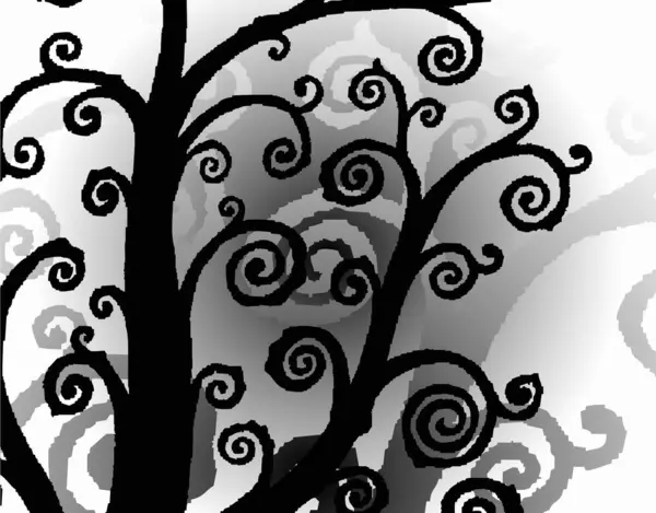 Ilustração Uma Árvore Abstrata Textura Decorativa — Fotografia de Stock