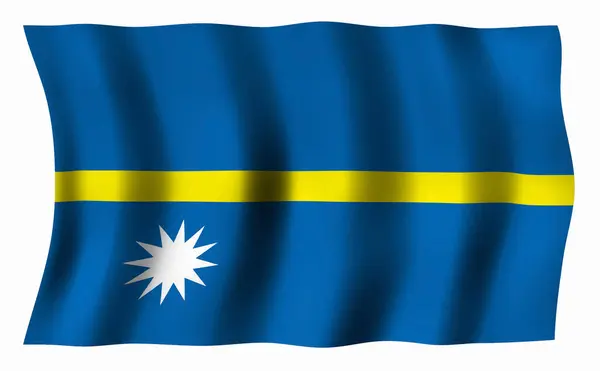 Den Nationella Flaggan Nauru — Stockfoto