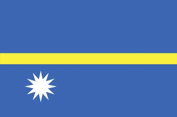 Bandeira Nacional Nauru — Fotografia de Stock