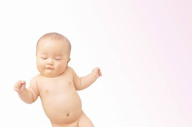 Şirin bebek çocuk ışık arka plan üzerinde 