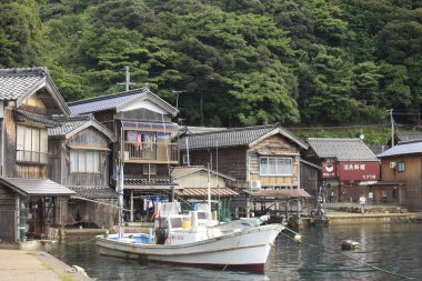 Yazın Japonya 'da güzel Shikoku köyü.
