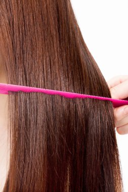 Profesyonel taramalı kadınlar uzun saçlar.