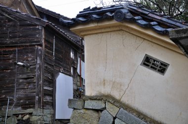 Eski geleneksel Asyalı mimari detayı