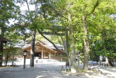 Japon şehrinin geleneksel tarihi mimarisi