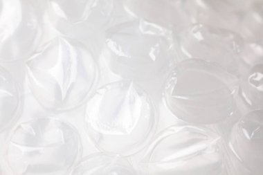 Kabarcık ambalajının dokusu, şeffaf plastik malzeme
