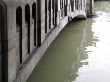 Venedik, İtalya 'daki su kanalını kapatın.