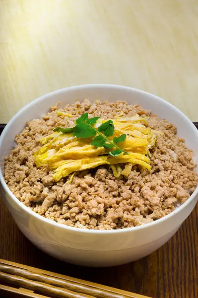 Etli Pirinç Fotoğrafı Japon Mutfağı — Stok fotoğraf