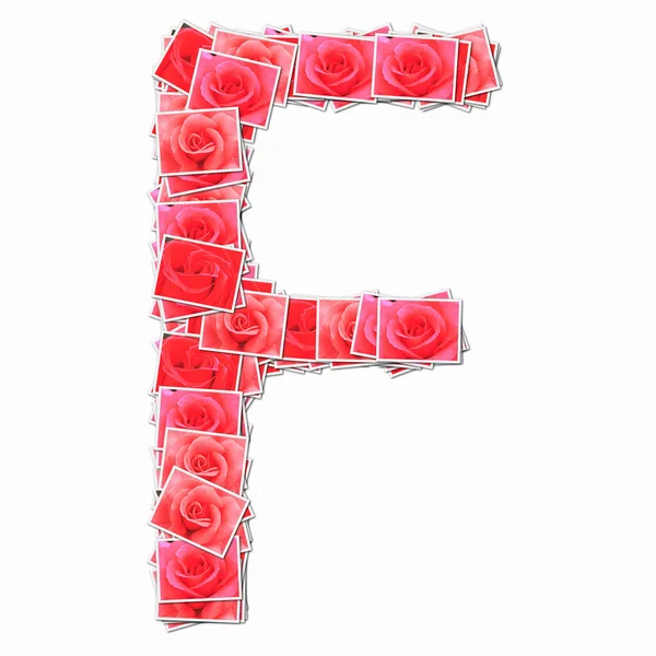 Simbolo Fatto Carte Gioco Con Rose Rosse — Foto Stock