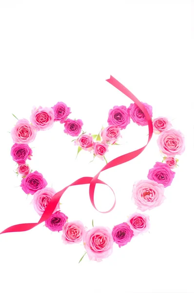 Fondo Del Día San Valentín Con Rosas Rojas —  Fotos de Stock