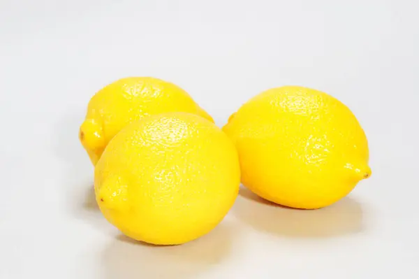 Pile Fresh Lemons Isolated White Background — Stock Photo, Image