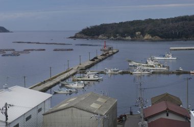 Asya 'daki şehir limanı manzarası
