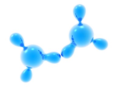 Moleküller beyaz arkaplan üzerinde izole