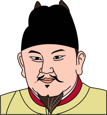 Geleneksel giyinmiş Asyalı adam.