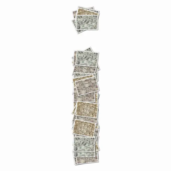 Symbol Made Playing Cards Money Bills — Stock Photo, Image