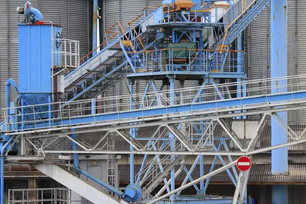 Impianto Industriale Acciaio Fabbrica Struttura Acciaio — Foto Stock