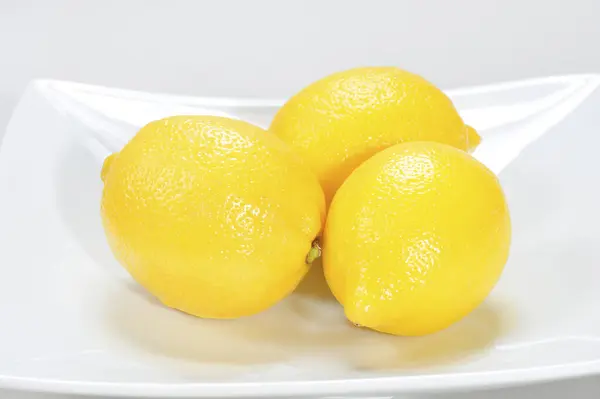 Pile Fresh Lemons Isolated White Background — Stock Photo, Image