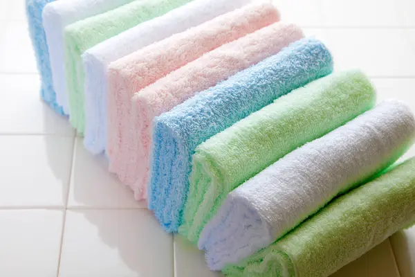 Clean Colorful Towels Closeup — Stock Photo, Image