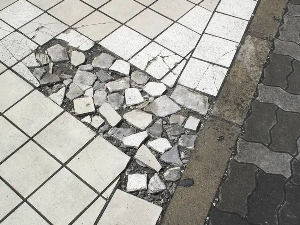 Pavimento Con Muchas Piedras —  Fotos de Stock