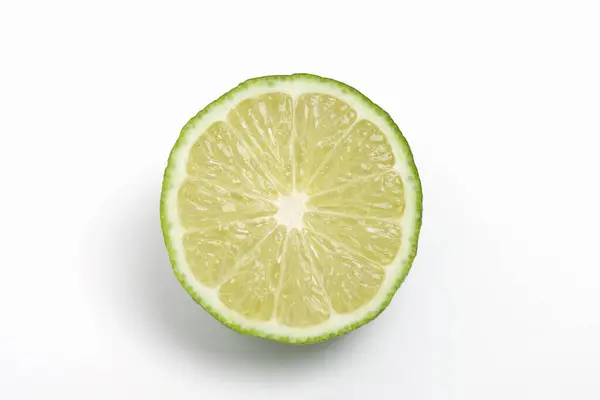 Sliced Lime Isolated White Background — Stock Photo, Image