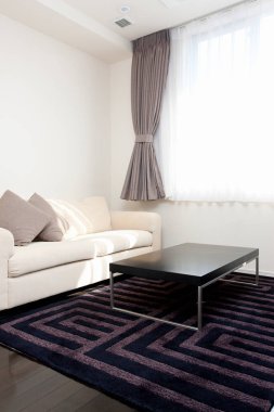 modern parlak iç mekan 3D resimleme