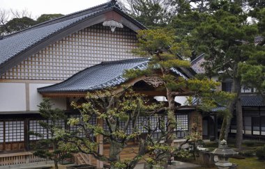 Eski geleneksel Asyalı mimari detayı