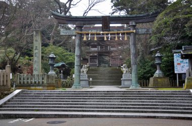 Güzel Japon tapınağı manzarası, Budizm konsepti