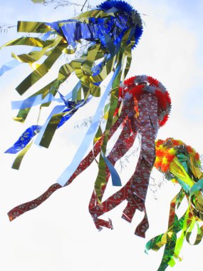 Japonya 'daki güzel Tanabata Festivali dekorasyonları