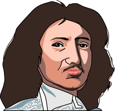 Bilge adamın yaratıcı karikatür çizimi  