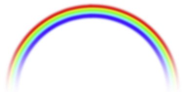 Gökkuşağı beyaz bir arkaplanda izole.