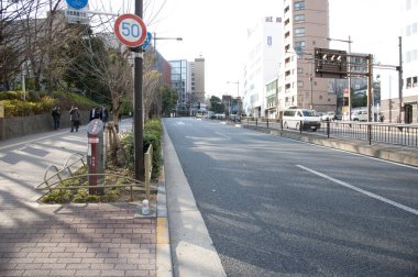 Şehrin sokak manzarası 