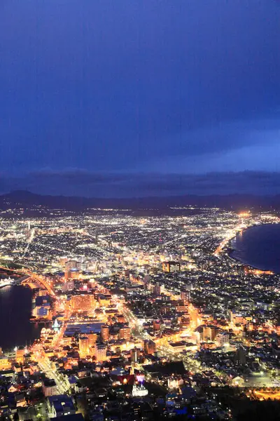Prachtig Uitzicht Nacht Stad Achtergrond — Stockfoto
