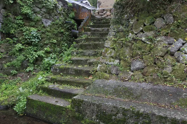 Старая Лестница Деревне — стоковое фото