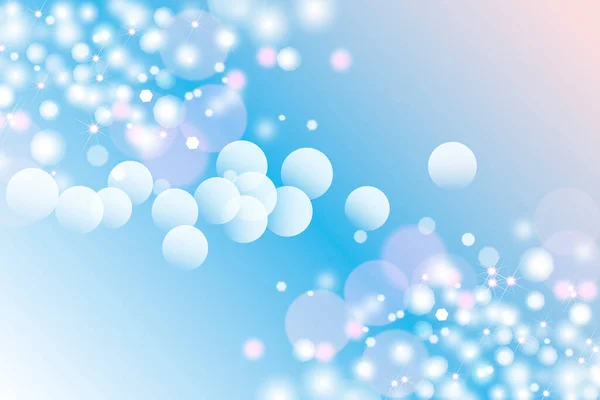 蓝色背景中漂浮着的一堆气泡 — 图库照片