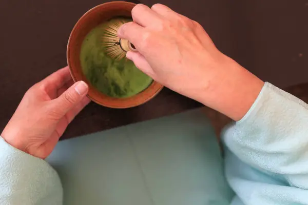 Mulher Fazendo Chá Conceito Cerimônia Chá Livre — Fotografia de Stock