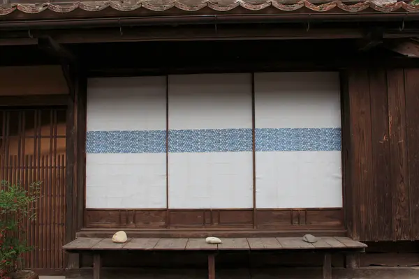 Tradiční Japonská Architektura Vesnici Omori Ginzan Stříbrný Důl Iwami Ginzan — Stock fotografie
