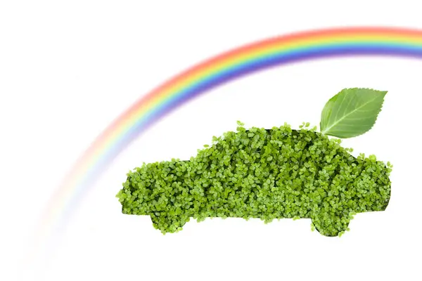 Green Leaf Car — Stock Photo, Image