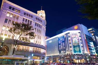  Wako Alışveriş Merkezi 'ndeki Ginza Bölgesi. İlçe, yüksek fiyatlı perakende alışveriş sunuyor.