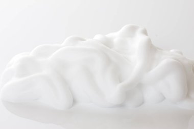 Shaving foam, white cosmetic foam mousse, cleanser. Foamy skin care product