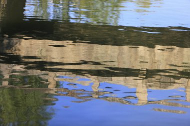 Göldeki yansıma Parktaki suda
