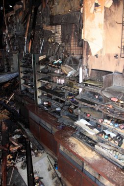 Pazar yerinde yangın çıkmış. 