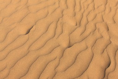 Kum dokusuna yakından bak. Kum tepeciği. Soyut kum dokusu