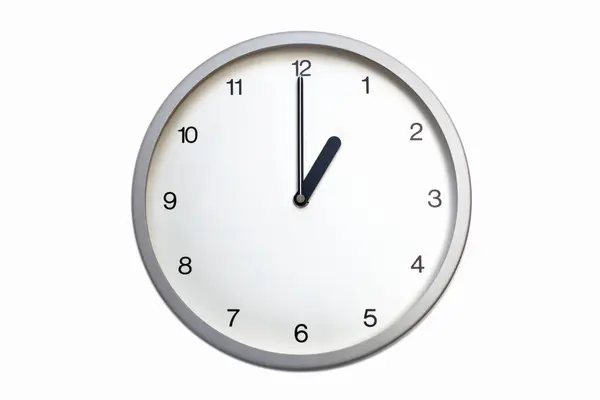 Close View Wall Clock Isolated White Background — Stock Photo, Image