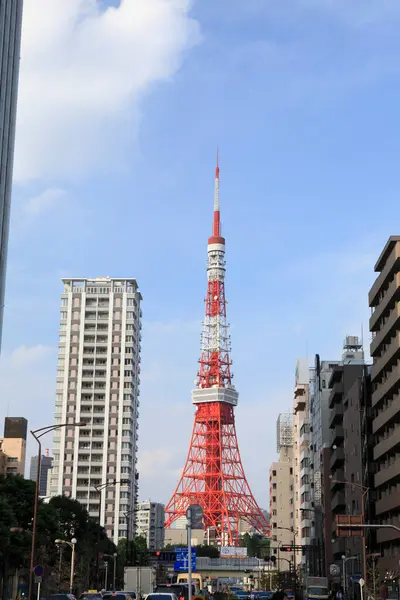 Tokyo Tower Japan Blå Himmel Bakgrund — Stockfoto